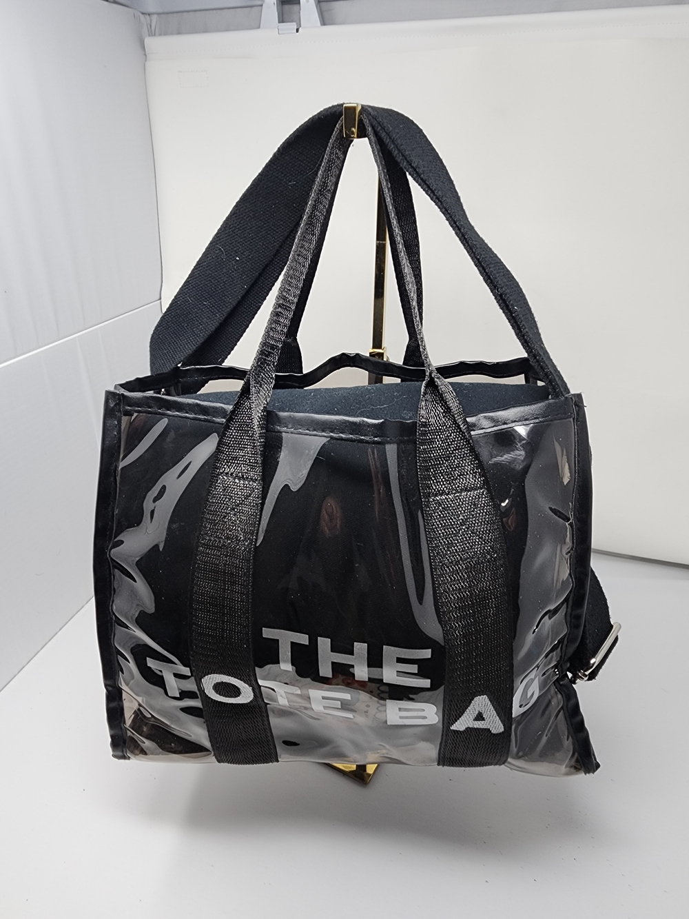 THE TOTE BAG Clear Black Shoulder Tote